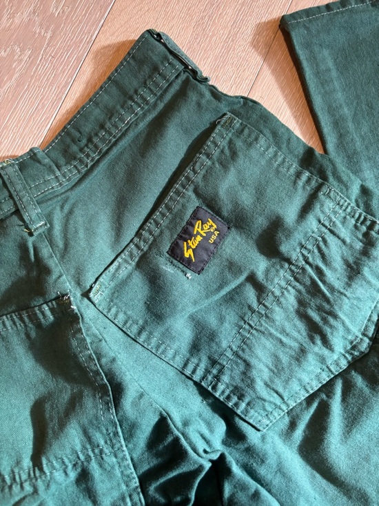 Stan Ray Pants - STAN RAY USA Green Painter Pants with Pocket Logo
